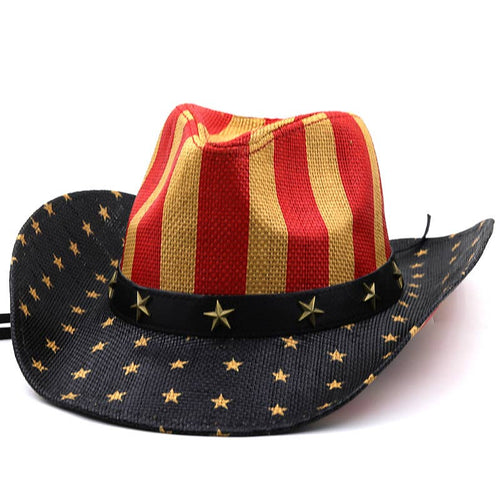 Ole - American Flag Cowboy Straw Hat