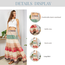 Young Threads - Vintage Vibes: Crinkled Tiered Skirt With Mixed Cotton Dobby