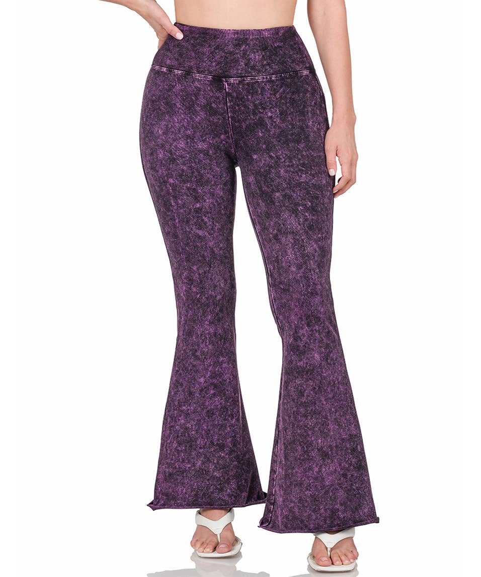 42POPS - ",..._ SI-19553 PLUS SIZE MINERAL WASHED Yoga pants