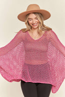 Madelyn - LESW3218 - FISHNET PONCHO COVER UP