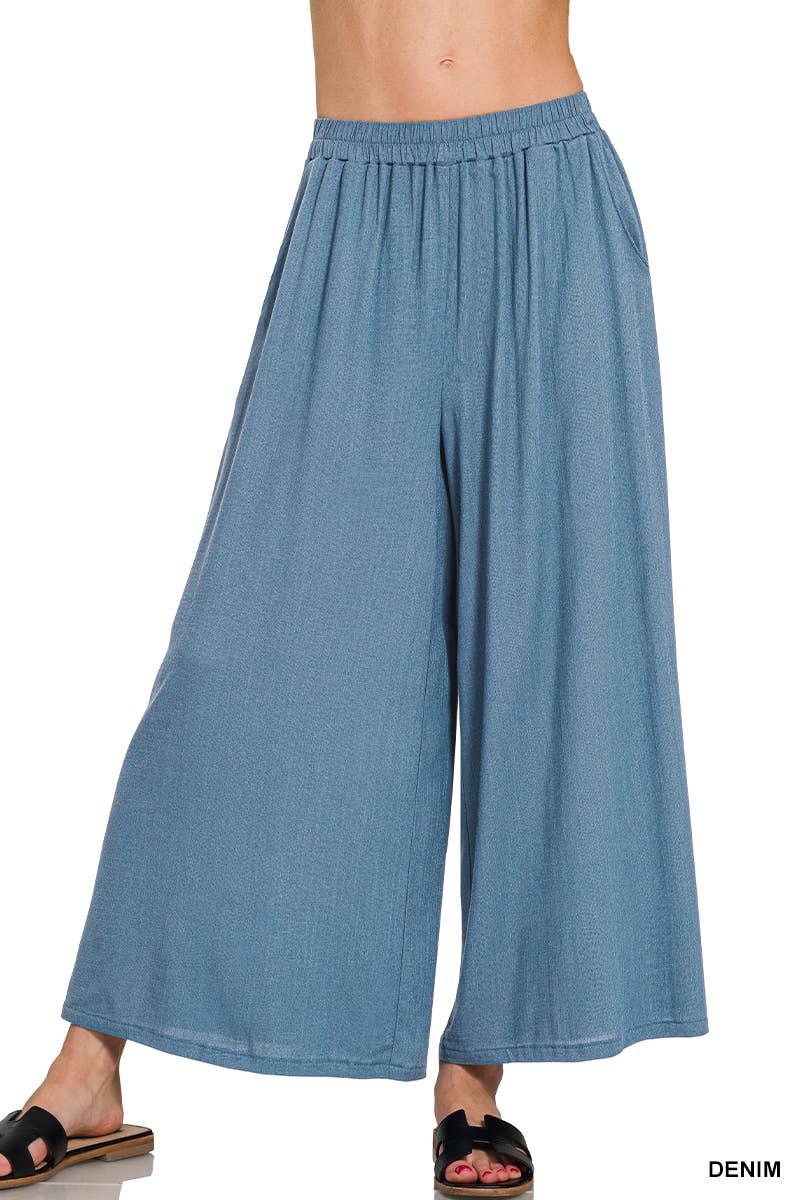 42POPS - '.....Woven Elastic Band Pants With Pocket
