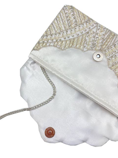 Ole - Scallop Embellished Clutch LAC-SS-463