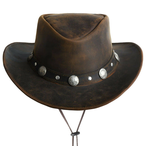 Lesa Collection Bullring Leather Cowboy Hat for Men & Wome