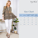 Young Threads - Women’s Mexican Embroidery Blouse - Gathered Waist Shirt