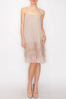 Origami Apparel ~ Lace and Crochet inspired - OLS-4672 TAUPE