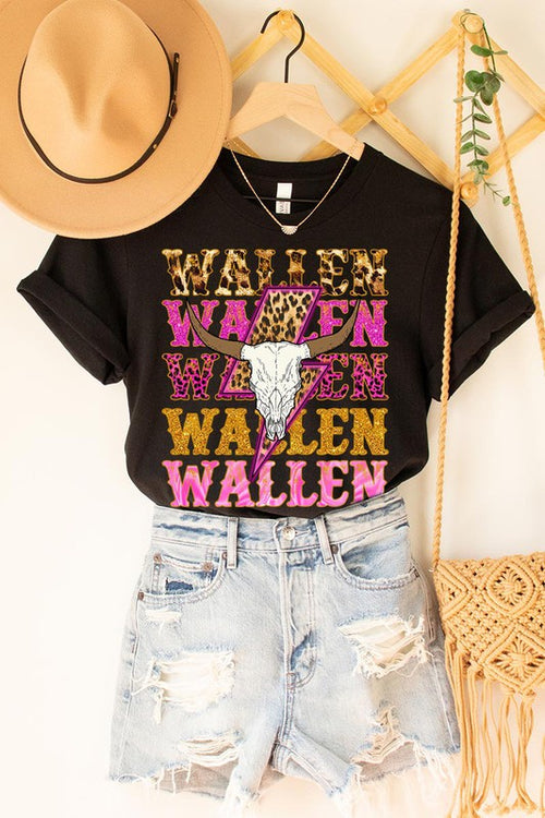 Wallen graphic short-sleeve T-shirt with printed lettering