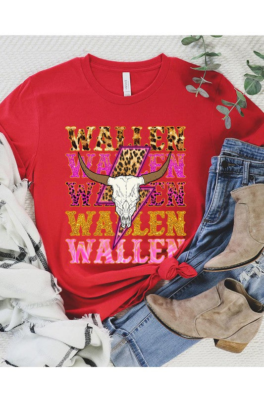 Wallen graphic short-sleeve T-shirt with printed lettering