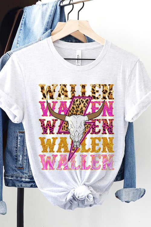 Wallen graphic short-sleeve T-shirt with printed lettering
