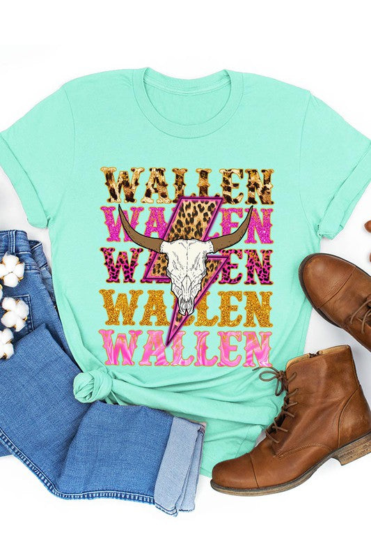 Wallen graphic short-sleeve T-shirt with printed lettering