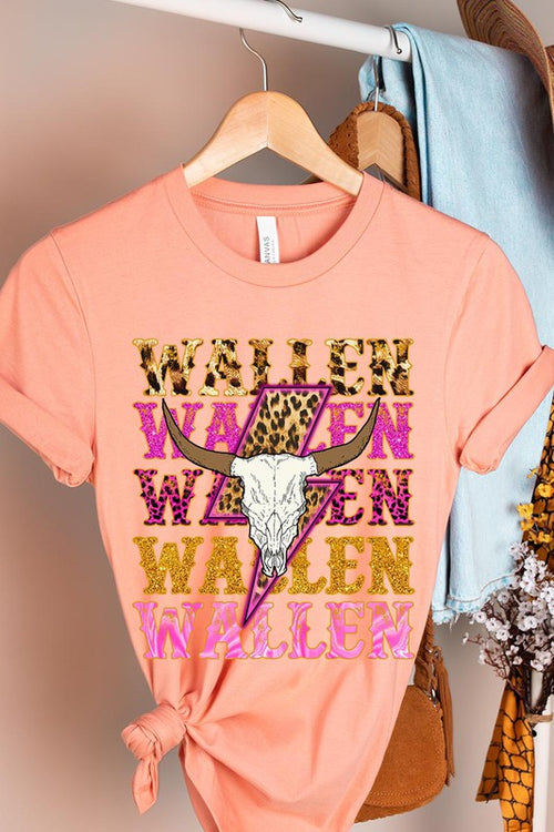 Wallen graphic short-sleeve T-shirt with printed lettering