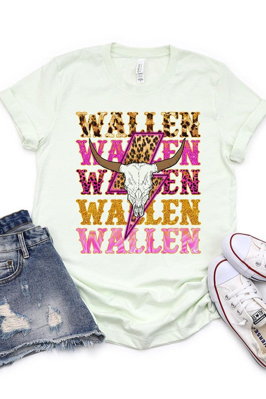 Wallen graphic short-sleeve T-shirt with printed lettering