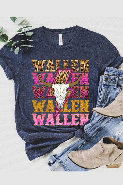 Wallen graphic short-sleeve T-shirt with printed lettering