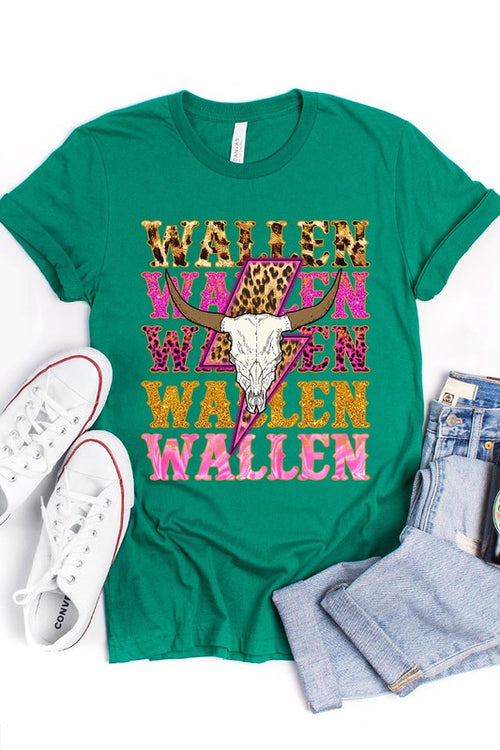 Wallen graphic short-sleeve T-shirt with printed lettering