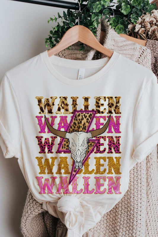 Wallen graphic short-sleeve T-shirt with printed lettering