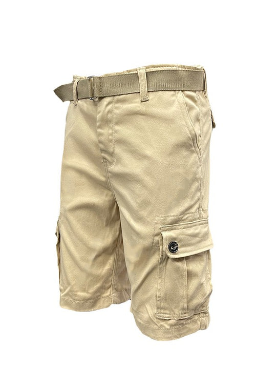 Men's Classic Cargo Shorts Perfect for Special Outings or Everyday Wear Weiv Mens Belted Cargo Shorts with Belt