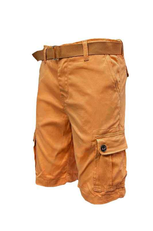 Men's Classic Cargo Shorts Perfect for Special Outings or Everyday Wear Weiv Mens Belted Cargo Shorts with Belt