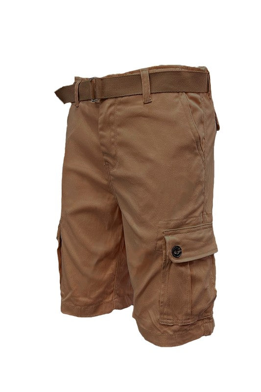 Men's Classic Cargo Shorts Perfect for Special Outings or Everyday Wear Weiv Mens Belted Cargo Shorts with Belt