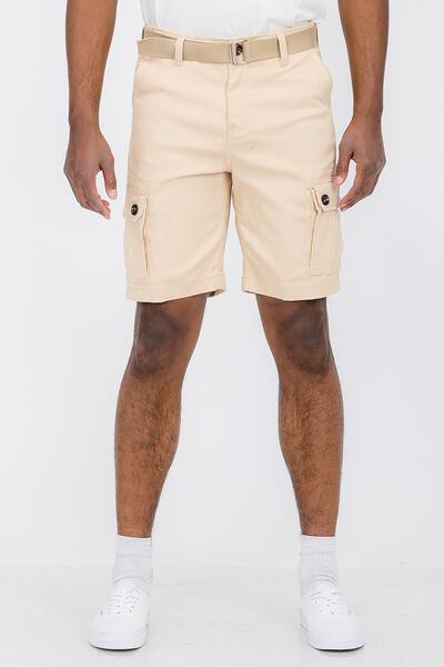 Men's Classic Cargo Shorts Perfect for Special Outings or Everyday Wear Weiv Mens Belted Cargo Shorts with Belt