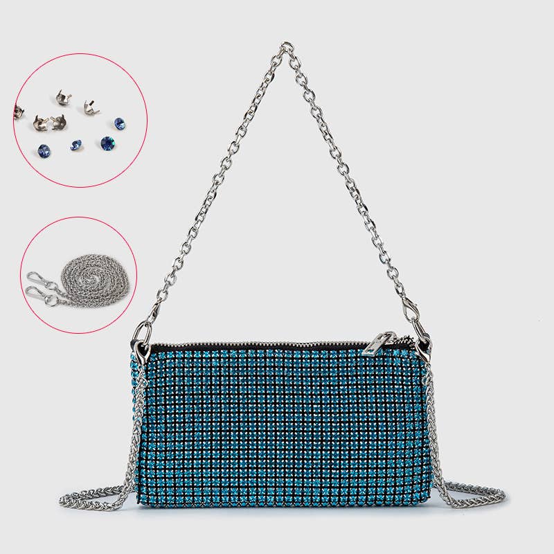 Ole - Rectangle Rhinestone Crossbody Bag