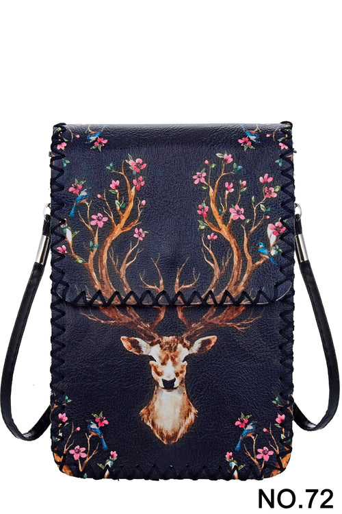 Ole - Deer Printed Crossbody HB0580 - NO.72BK
