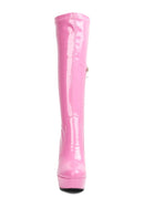 Shawtie High Heeled Stretch Patent Calf Boots