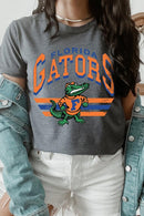 Florida Gators graphic short-sleeve T-shirt with printed lettering, shown worn by a model