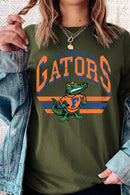 Florida Gators graphic short-sleeve T-shirt with printed lettering, shown worn by a model
