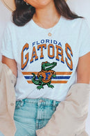 Florida Gators graphic short-sleeve T-shirt with printed lettering, shown worn by a model