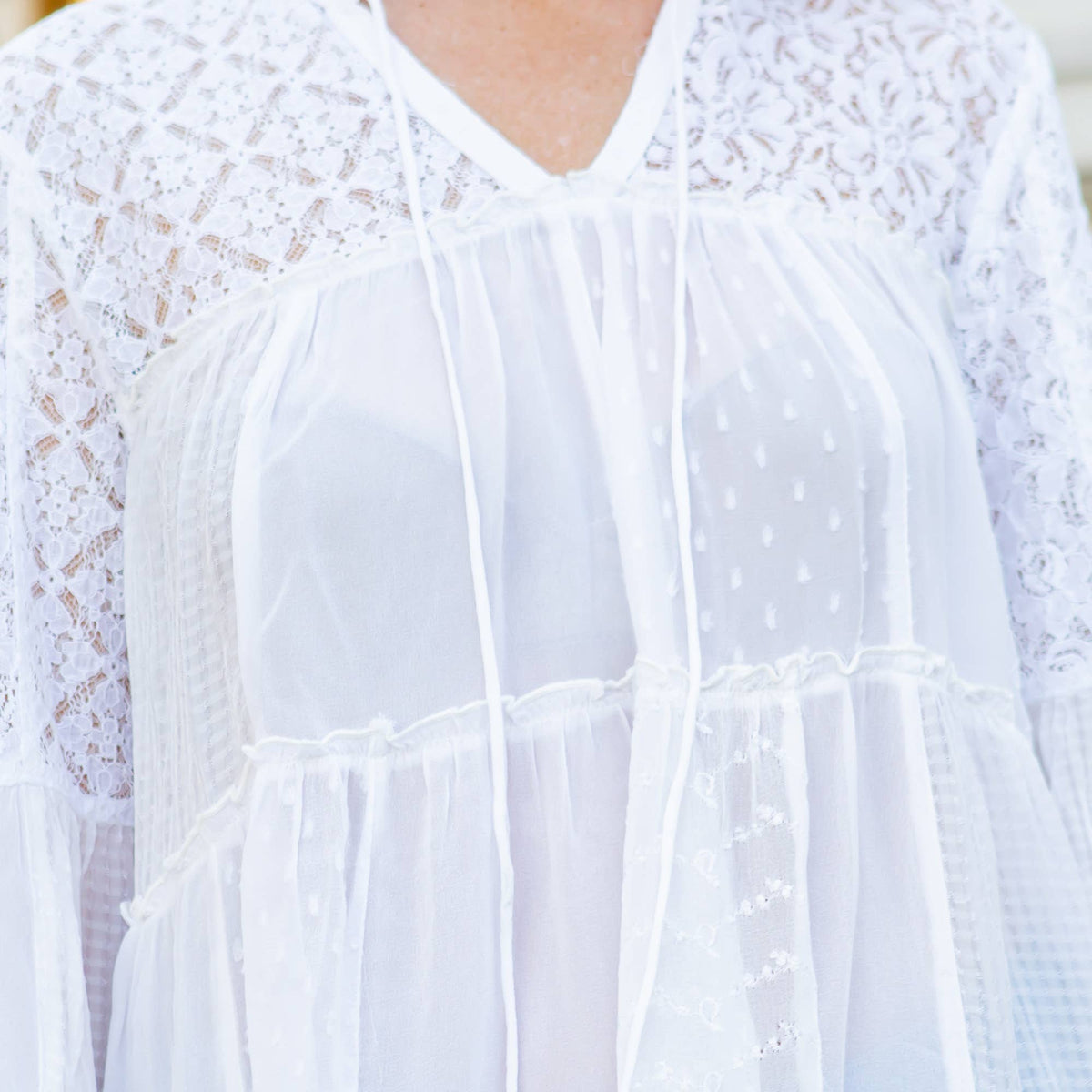 Young Threads - Boho Chic Jhabla Top with Georgette and Lace