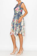 Origami Apparel ~ Lace and Crochet inspired - OLS-4609 BG/DE ROSE