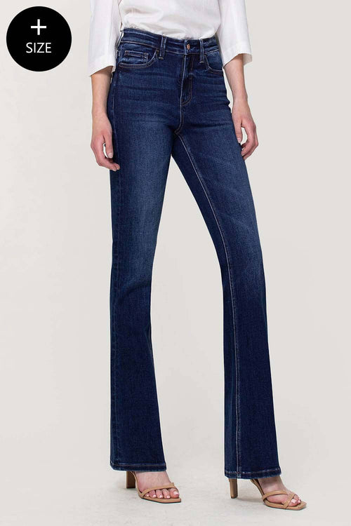 VERVET by FLYING MONKEY - PLUS SIZE HIGH RISE BOOTCUT JEANS T5351-P