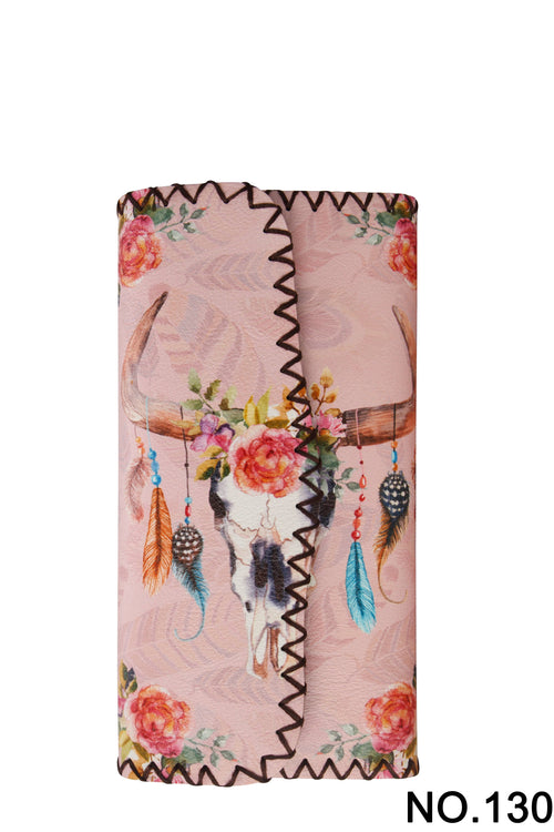 Ole - Western Bull Head Dream Catcher Print Wallet HB0582 - N0.130