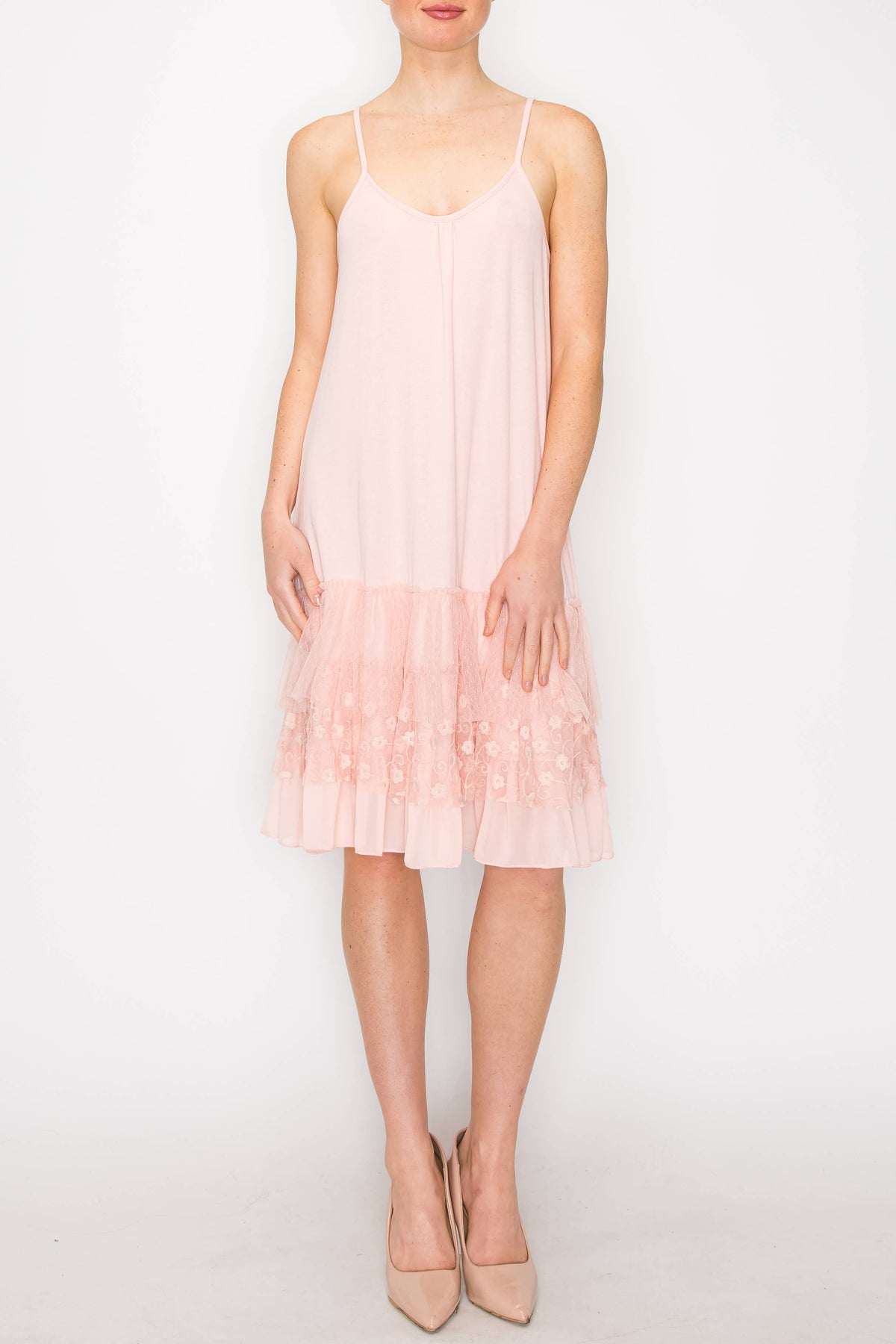 Origami Apparel ~ Lace and Crochet inspired - OLS-4672PINK