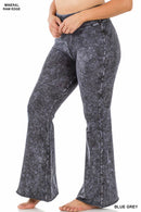 42POPS - ",..._ SI-19553 PLUS SIZE MINERAL WASHED Yoga pants