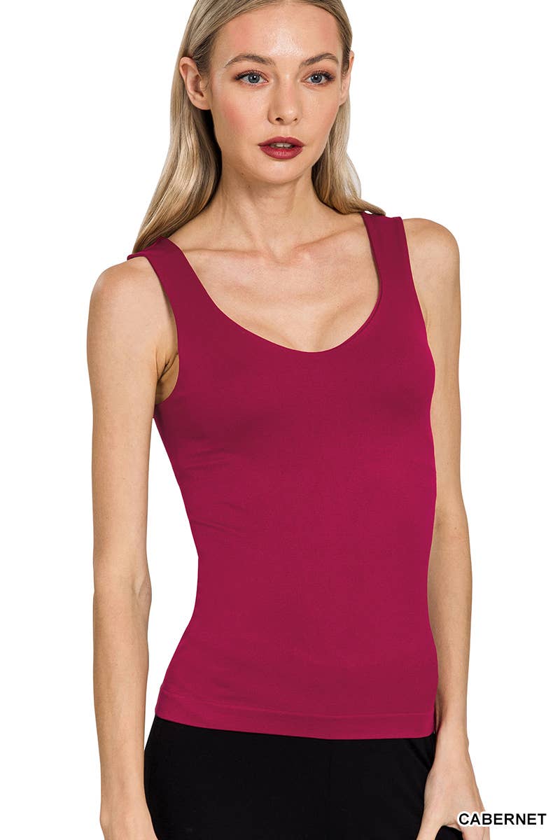 42POPS - `.Seamless Tank Top w/ Built-in Bra