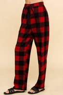 Shopin LA - SPP8043 WOMEN COMFY DRAWSTRING PLAID LOUNGE COMFY PANTS