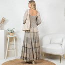 Young Threads - Rustic Bohemian: Smocked Patchwork Maxi Dress - New