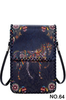 Ole - Floral Horse Print CrossbodyHB0580 - NO.64