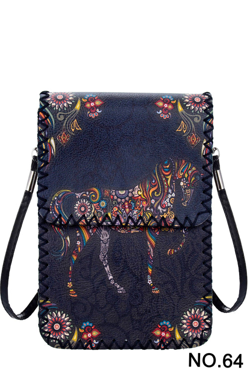 Ole - Floral Horse Print CrossbodyHB0580 - NO.64