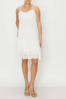 Origami Apparel ~ Lace and Crochet inspired - OLS-4672 IVORY SLIP DRESS OR EXTENDER