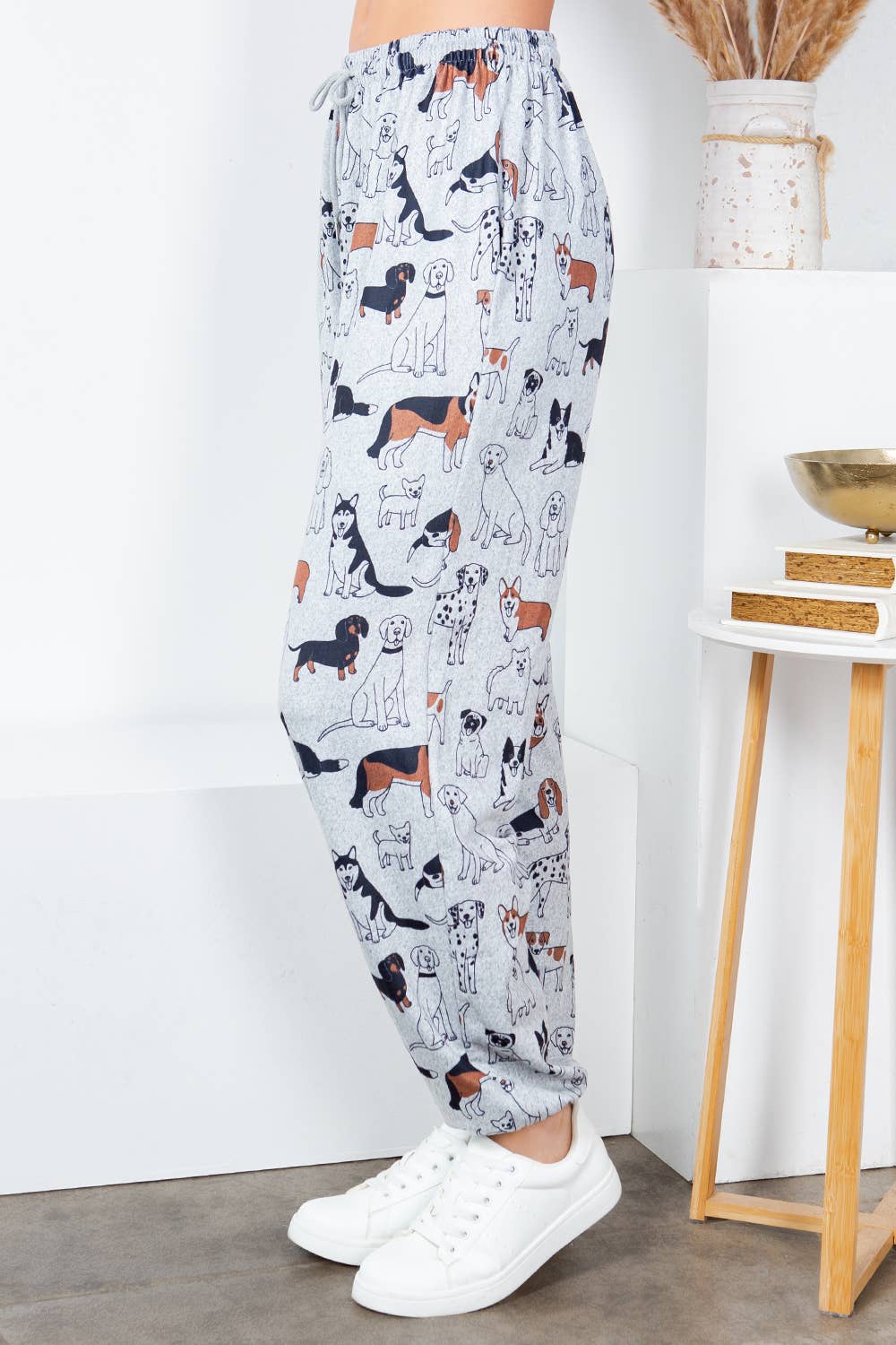 LA Soul - Variety Of Dog Print Jogger Pant