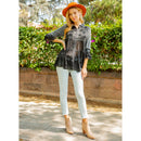 Young Threads - Women’s Mexican Embroidery Blouse - Gathered Waist Shirt