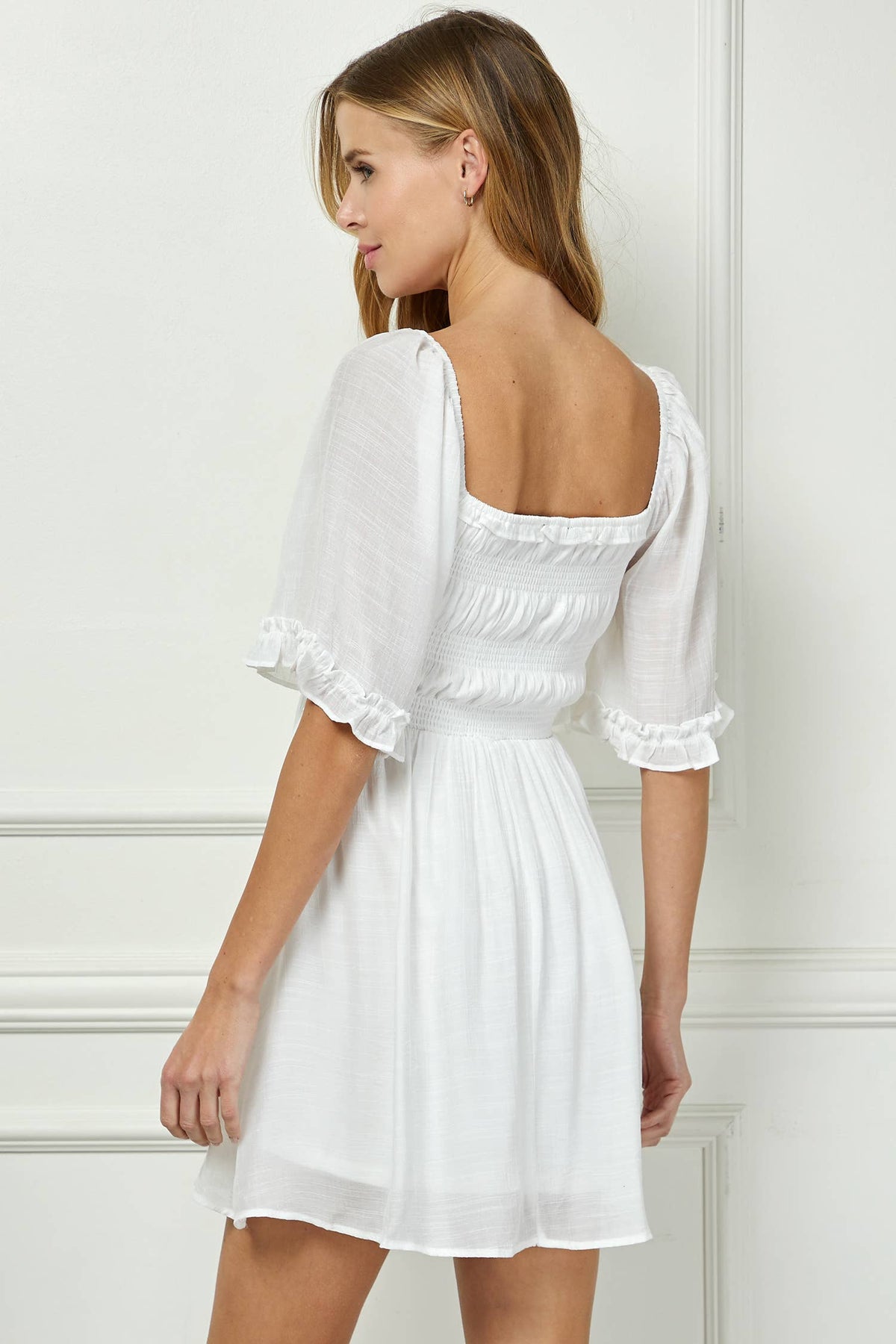 Winslow Collection - SWEET SQUARE NECK FLUTTER DRESS