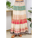 Young Threads - Vintage Vibes: Crinkled Tiered Skirt With Mixed Cotton Dobby