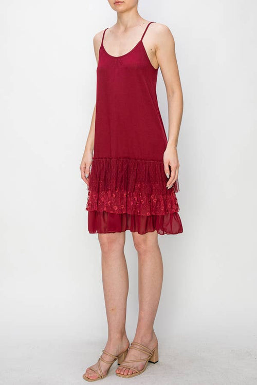 Origami Apparel ~ Lace and Crochet inspired - OLS-4672 RED