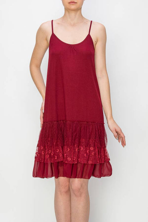 Origami Apparel ~ Lace and Crochet inspired - OLS-4672 RED