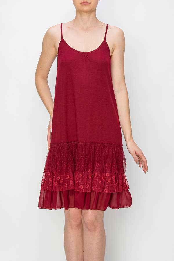 Origami Apparel ~ Lace and Crochet inspired - OLS-4672 RED