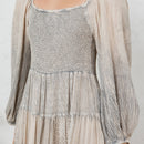 Young Threads - Rustic Bohemian: Smocked Patchwork Maxi Dress - New