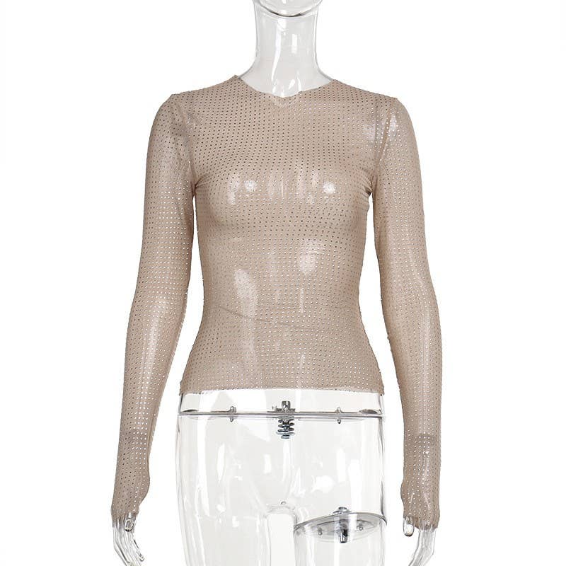 Hope & Sunshine - Sheer Long-Sleeve Slim Fit Top