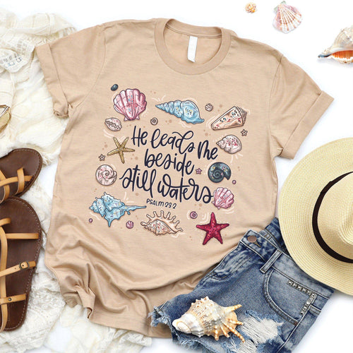 Love in Faith - He Leads Me Tee
